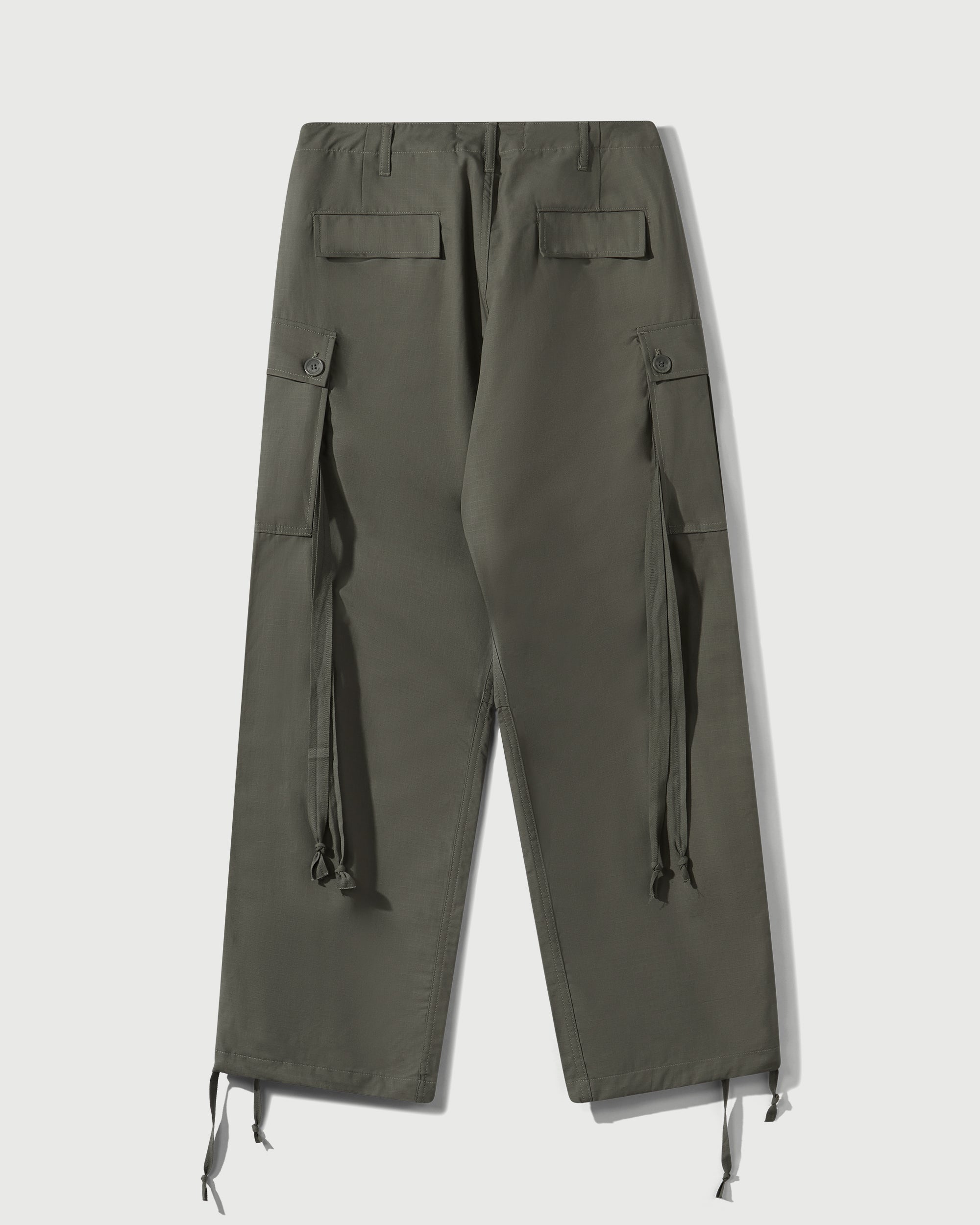 Cotton Ripstop Wide Leg Cargo Pant in Sage