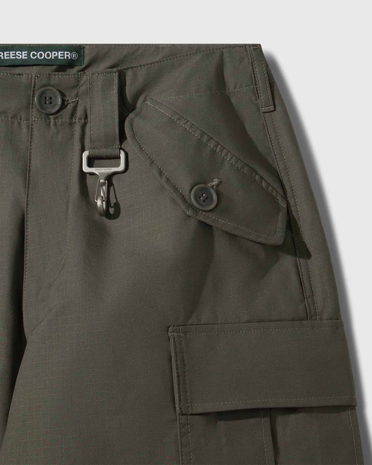Cotton Ripstop Wide Leg Cargo Pant in Sage