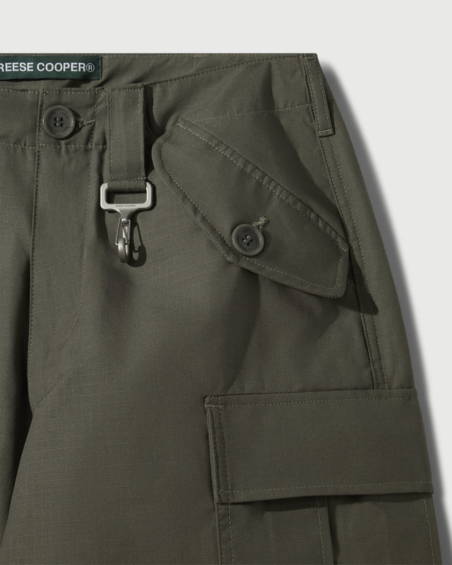 Cotton Ripstop Wide Leg Cargo Pant in Sage