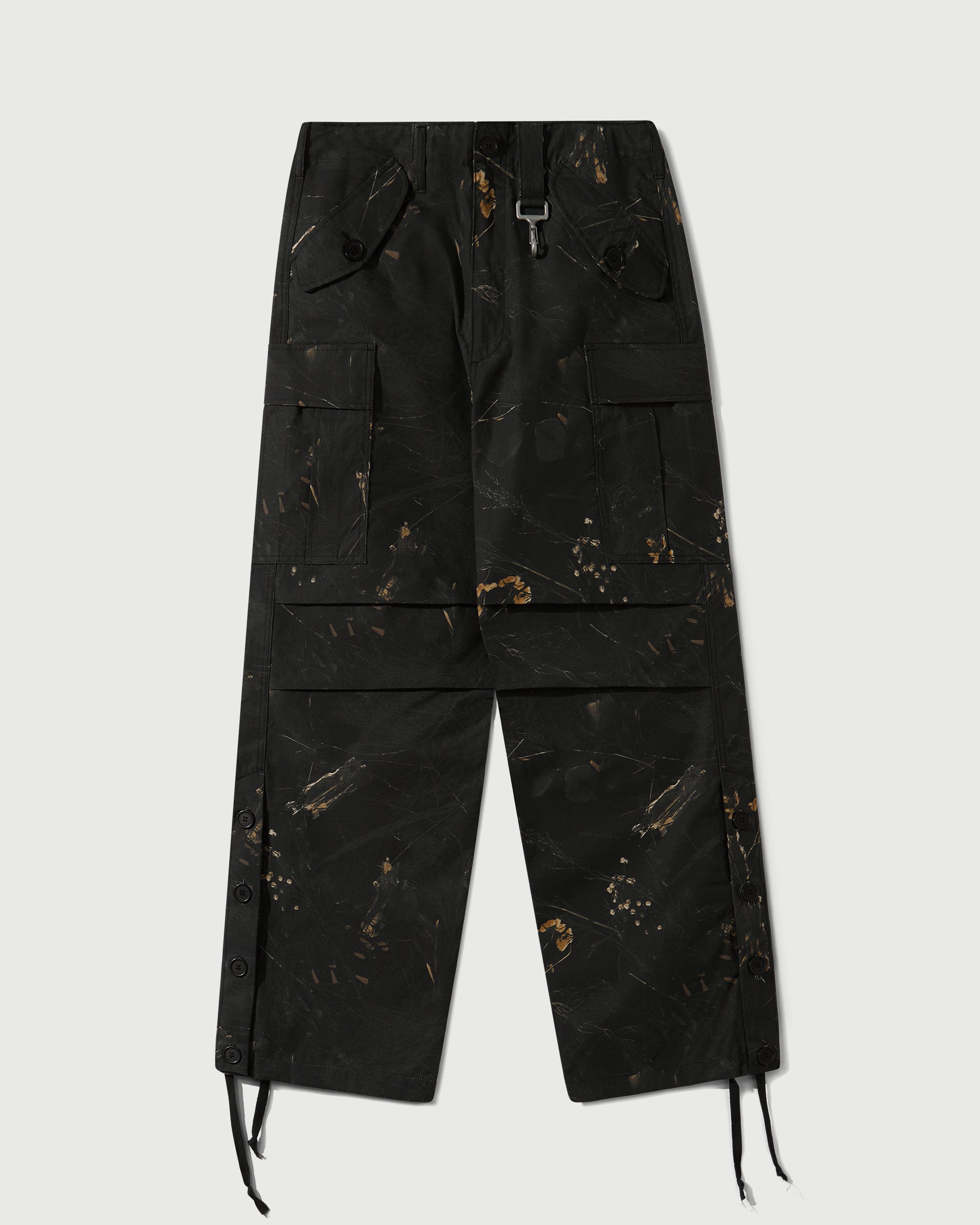Cotton Ripstop Wide Leg Cargo Pant in Camo