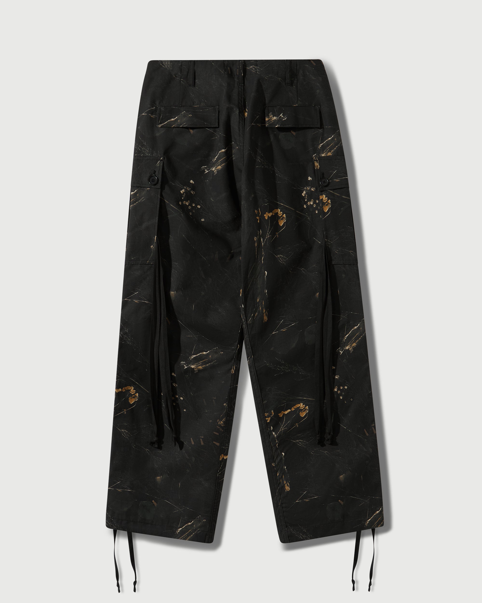 Cotton Ripstop Wide Leg Cargo Pant in Camo