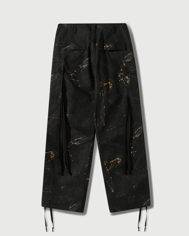Cotton Ripstop Wide Leg Cargo Pant in Camo
