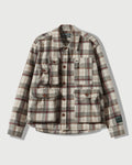 Milled Flannel Cargo Button Down Shirt in Grey