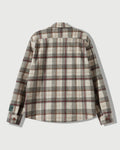Milled Flannel Cargo Button Down Shirt in Grey