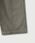 Washed Denim Concealed Button Straight Leg Jean