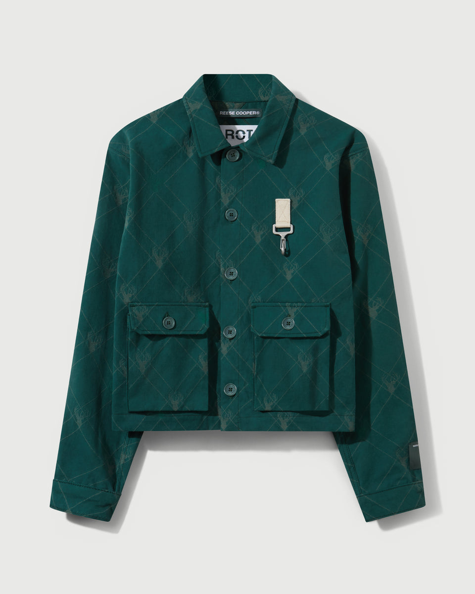 RCI Reserve: Cargo Jacket in Forest Deer Cotton Jacquard – REESE COOPER®