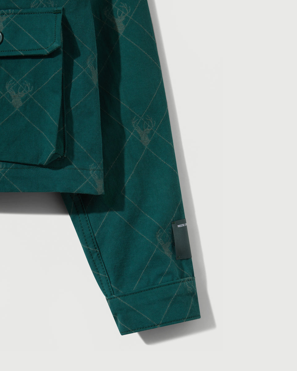 RCI Reserve: Cargo Jacket in Forest Deer Cotton Jacquard – REESE COOPER®