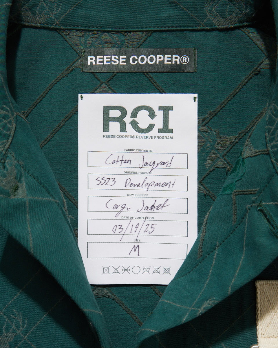 RCI Reserve: Cargo Jacket in Forest Deer Cotton Jacquard – REESE COOPER®