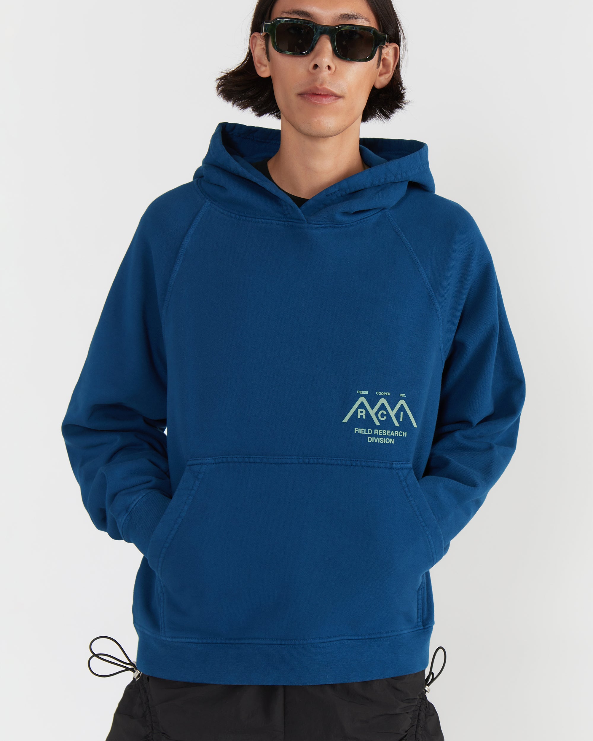 Men - Mountain Logo Hoodie - Royal Blue - 2