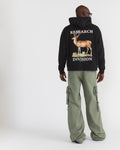 Men - Deer Painting Hoodie - Black - 1