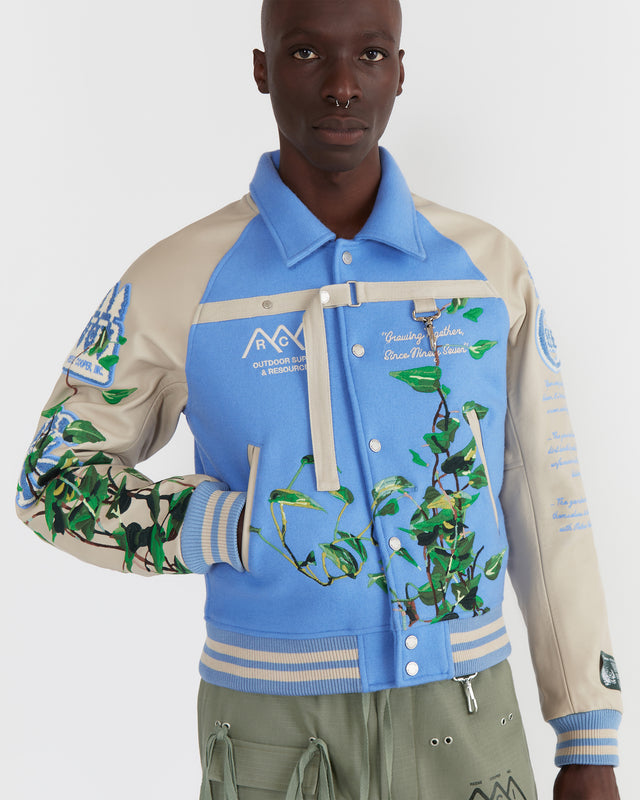 New Century Embroidered Varsity Jacket