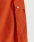 Desert Marigold Embroidered Nylon Cargo Pant in Orange