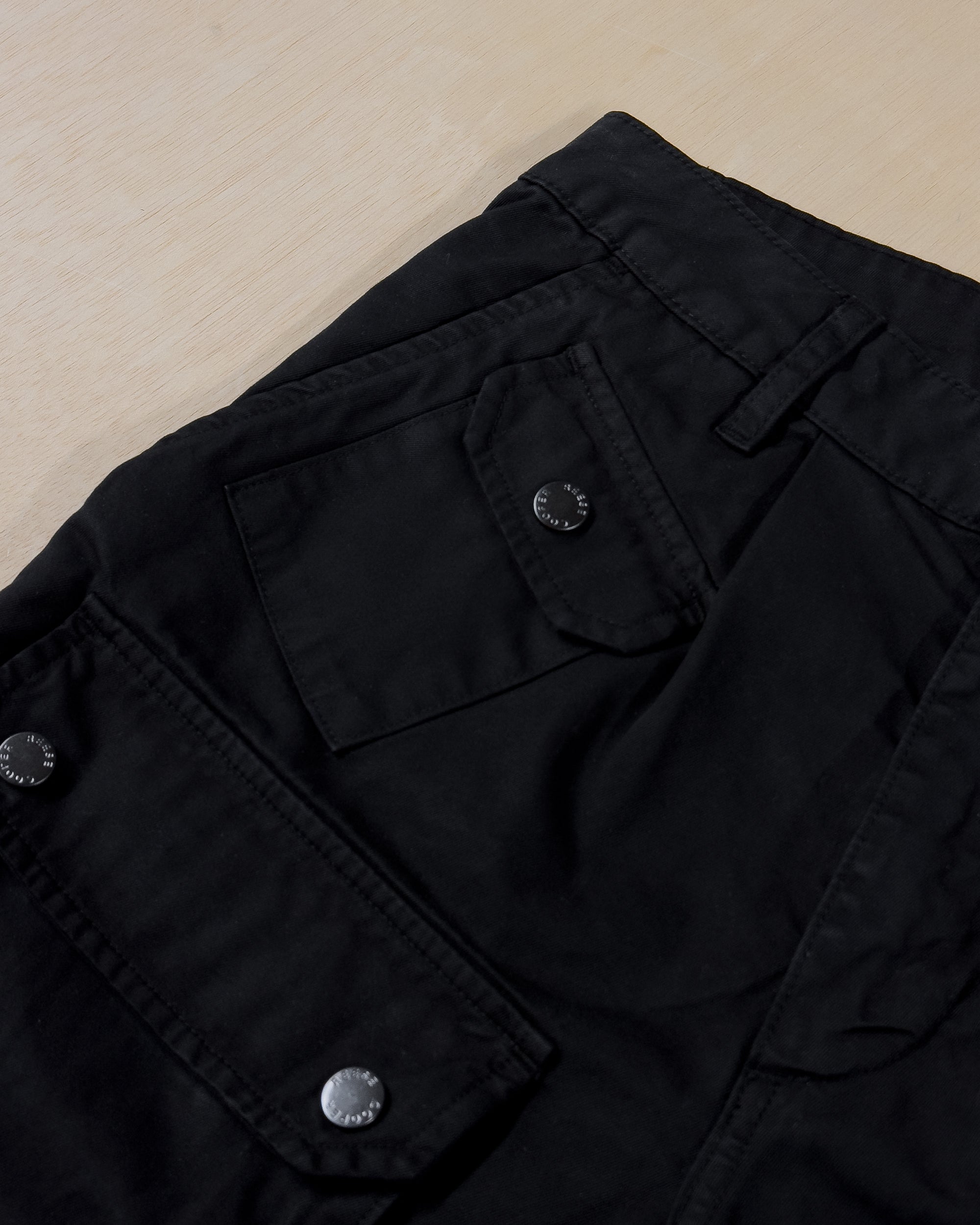 SS21 Cotton Twill Cargo Short in Black