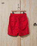 SS22 Nylon Cargo Short in Red