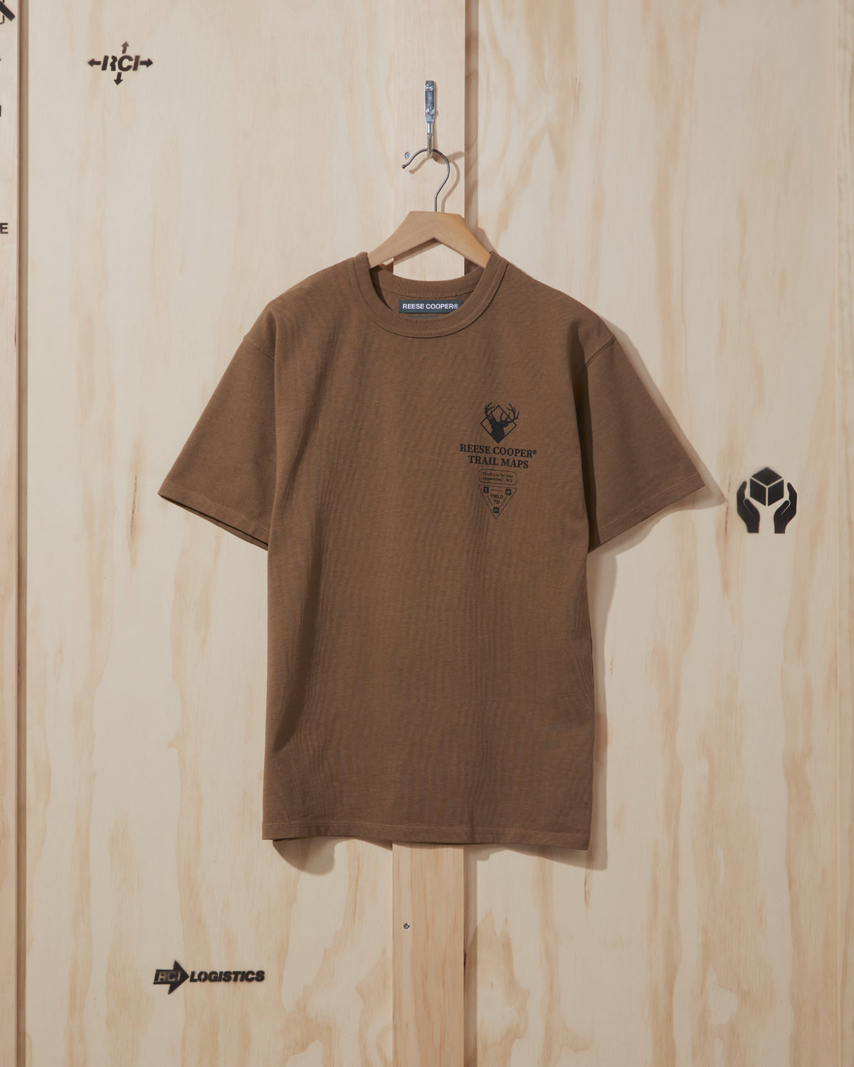 SS22 Trail Maps T-Shirt in Coyote