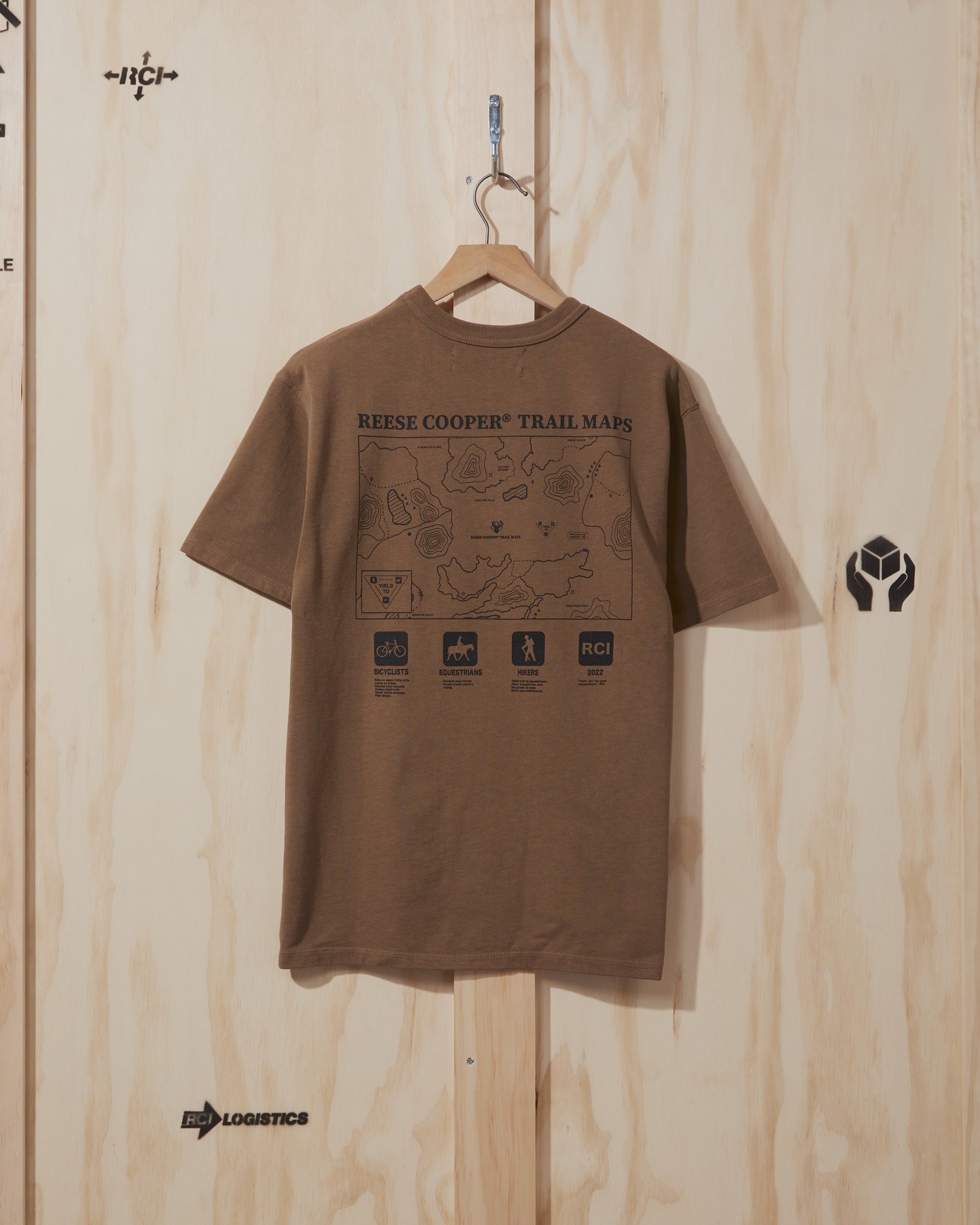 SS22 Trail Maps T-Shirt in Coyote