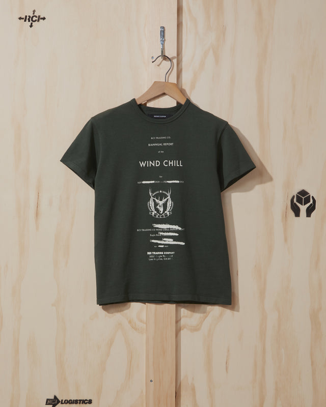 AW20 Womens Wind Chill Annual Report T-Shirt in Forest