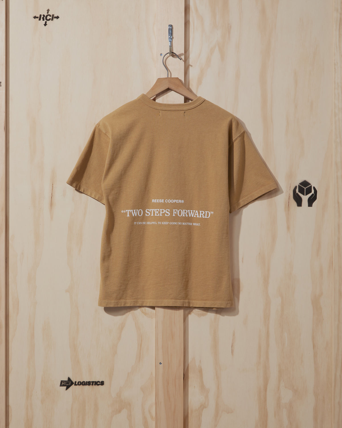 AW22 Two Steps Forward T-Shirt in Wheat