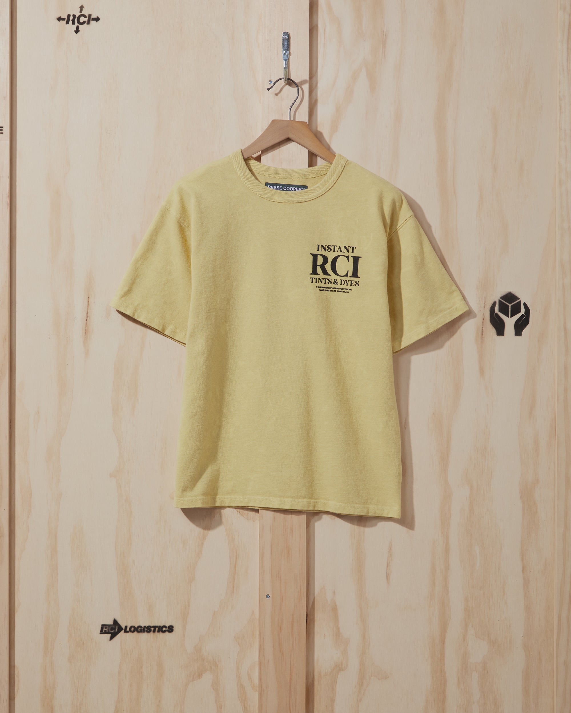 Hand Dyed RCI Instant Dye T-Shirt in Yellow