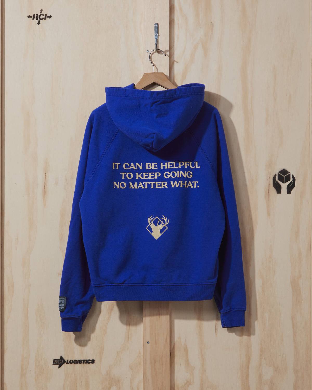 SS22 Keep Going Hooded Sweatshirt in Blue