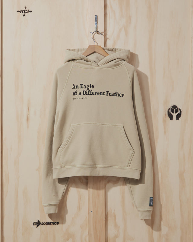 SS21 Eagle Of A Different Feather Hooded Sweatshirt in Mist