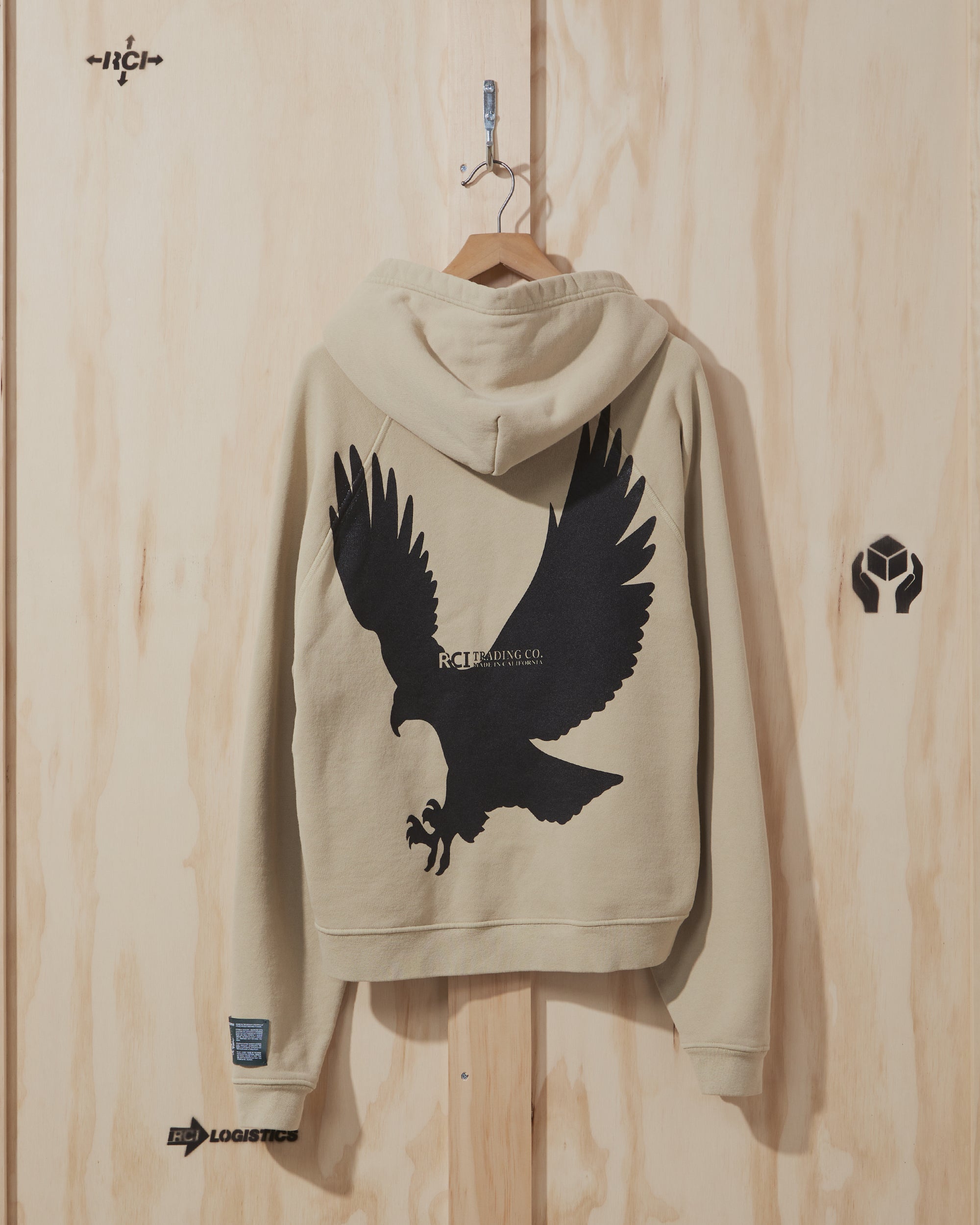 SS21 Eagle Of A Different Feather Hooded Sweatshirt in Mist