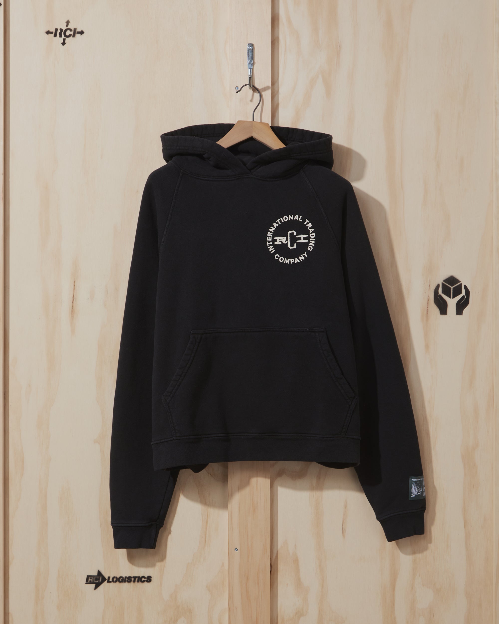 SS21 RCI International Hooded Sweatshirt in Black