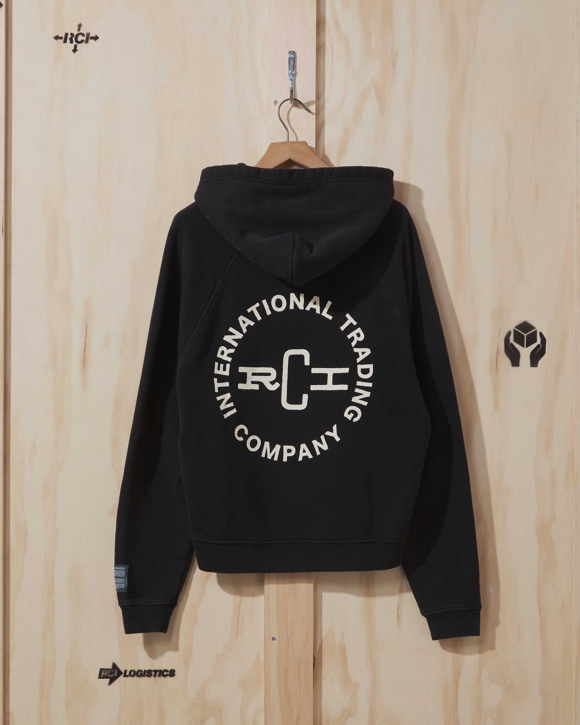 SS21 RCI International Hooded Sweatshirt in Black