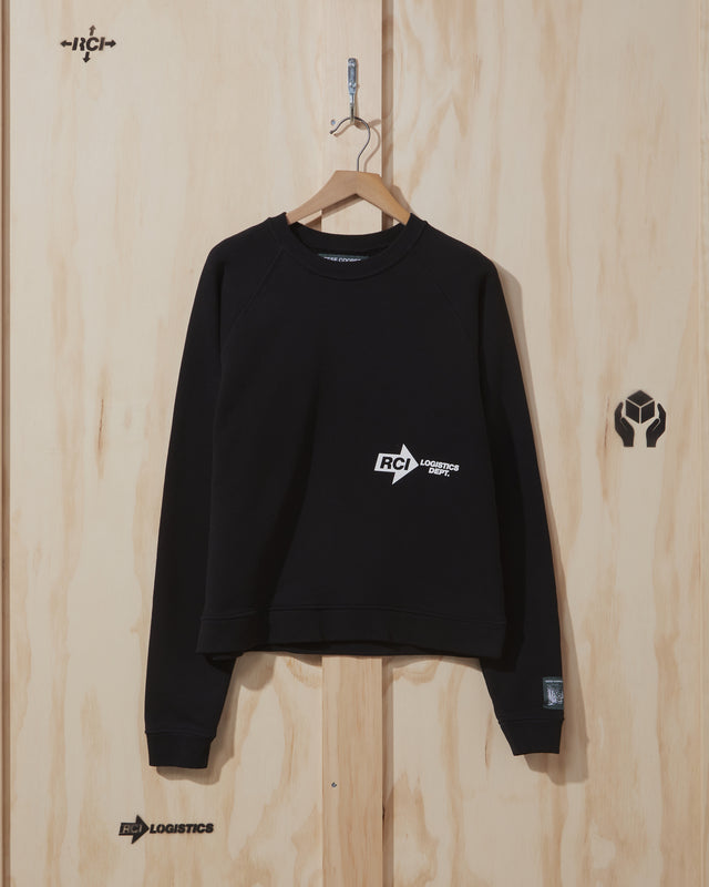 RCI Logistics Dept Crewneck Sweatshirt in Black