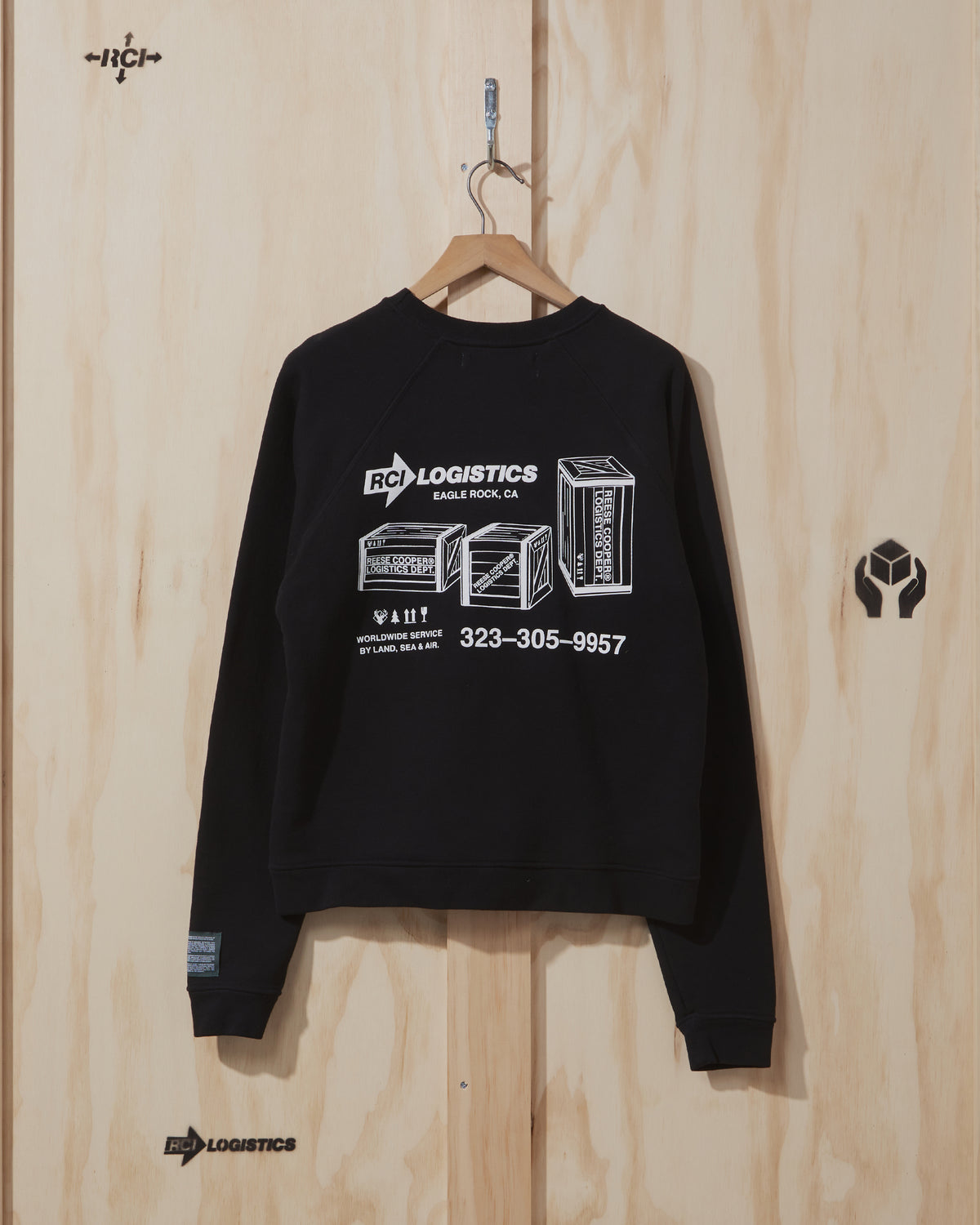 RCI Logistics Dept Crewneck Sweatshirt in Black