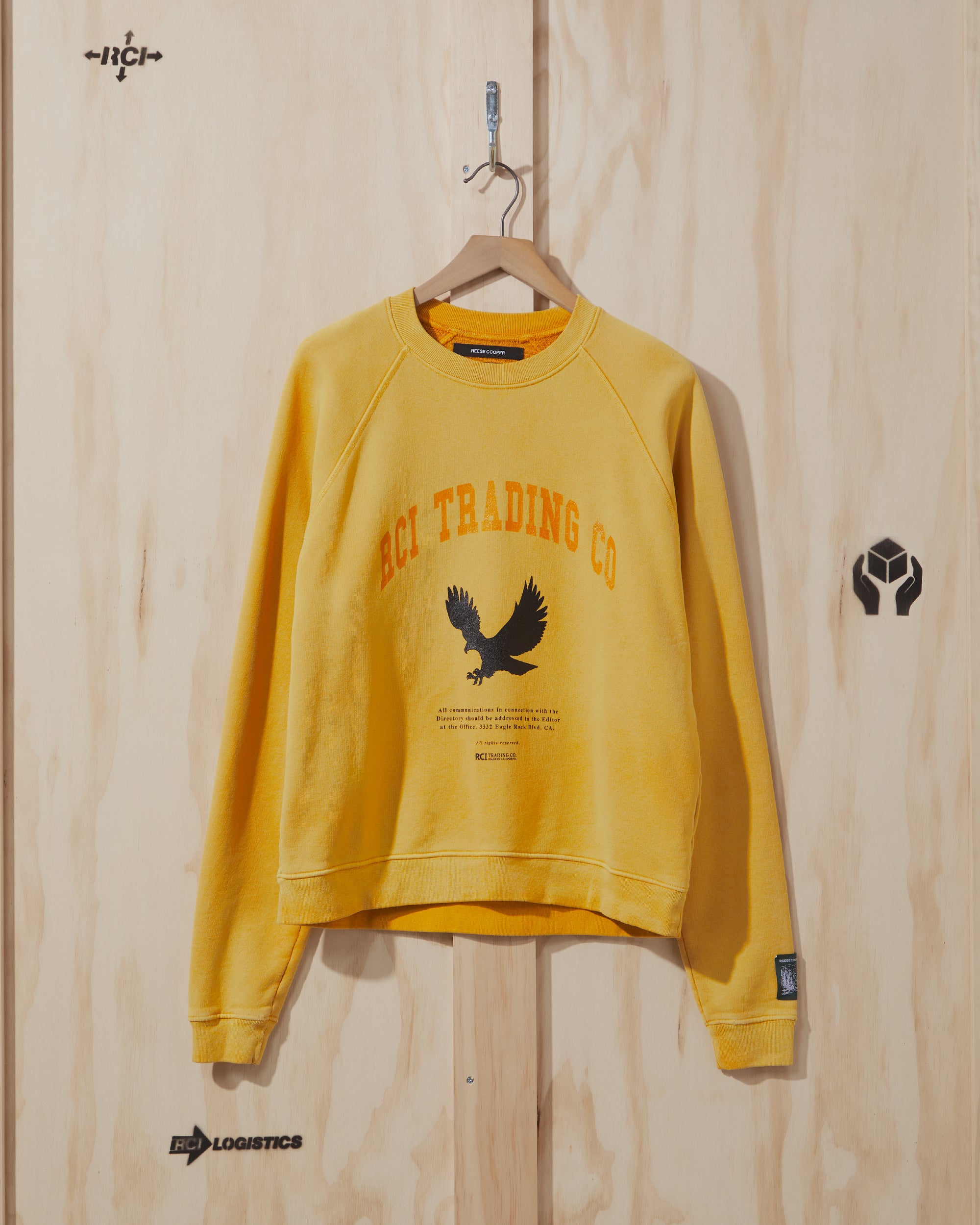 SS20 RCI Trading Co Crewneck Sweatshirt in Yellow