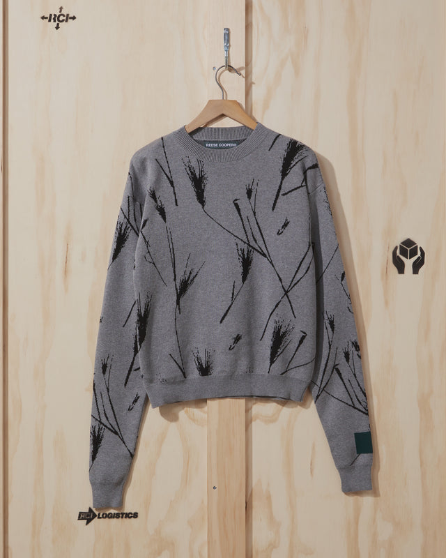 SS22 Oat Grass Knit Sweater in Black & Grey