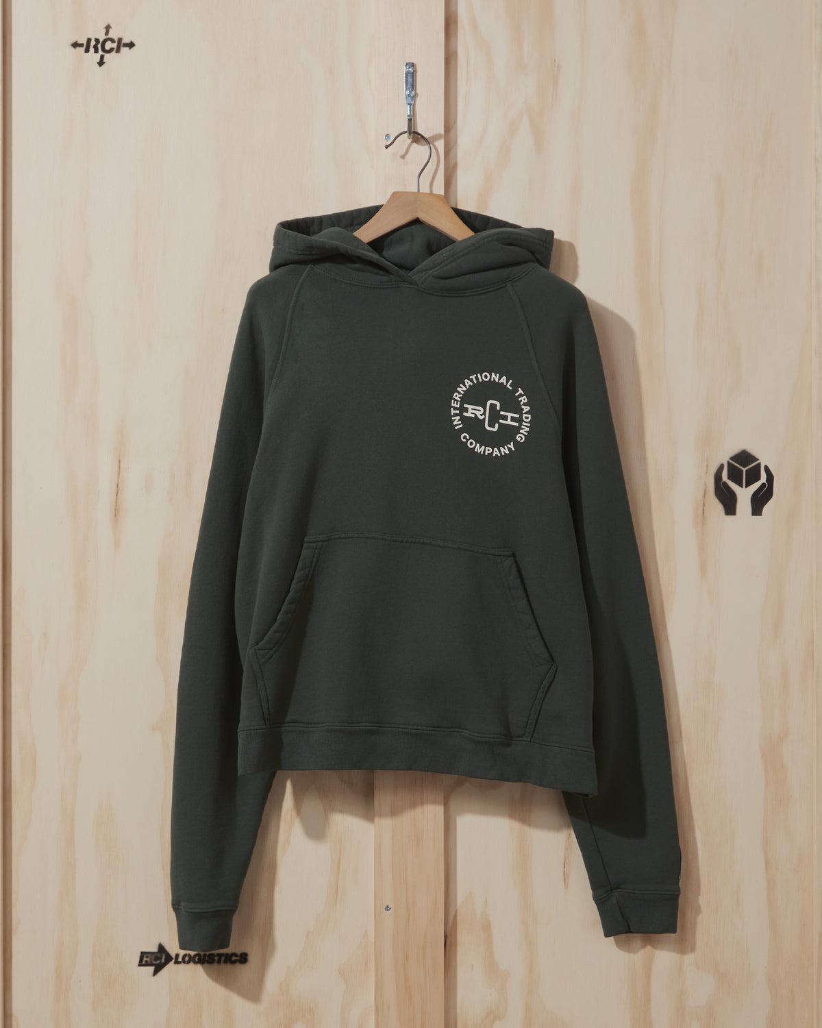 SS21 RCI International Hooded Sweatshirt in Olive