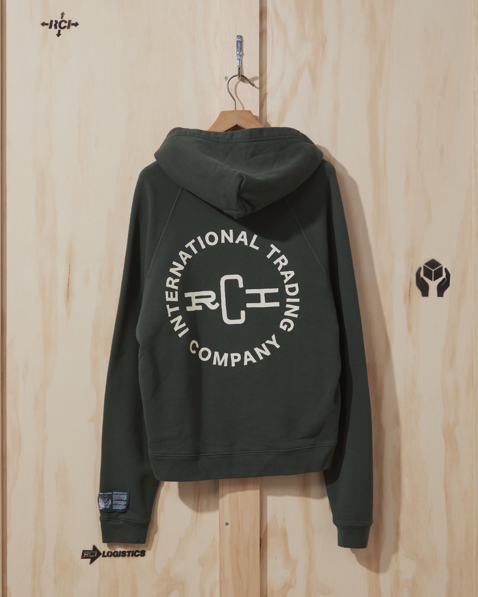 SS21 RCI International Hooded Sweatshirt in Olive