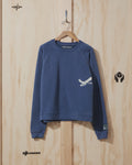 SS21 Duck Print Crewneck Sweatshirt in Slate Blue