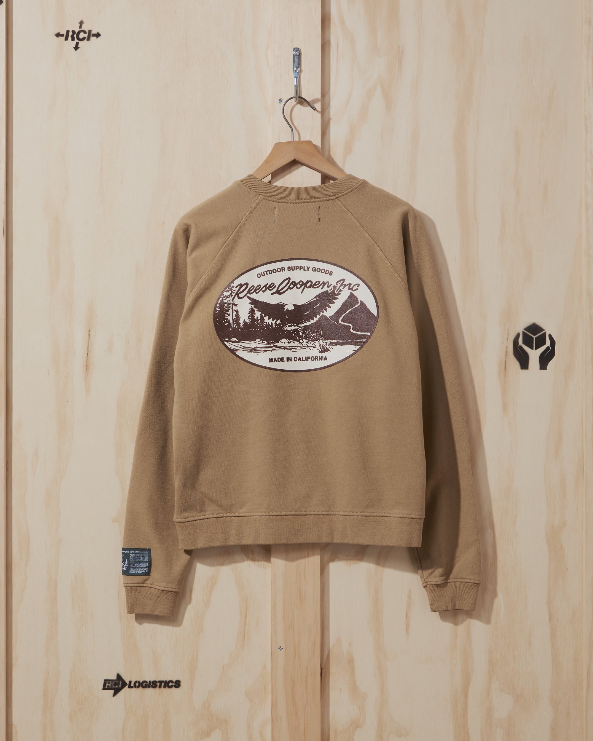 SS22 Eagle Crewneck Sweatshirt in Khaki