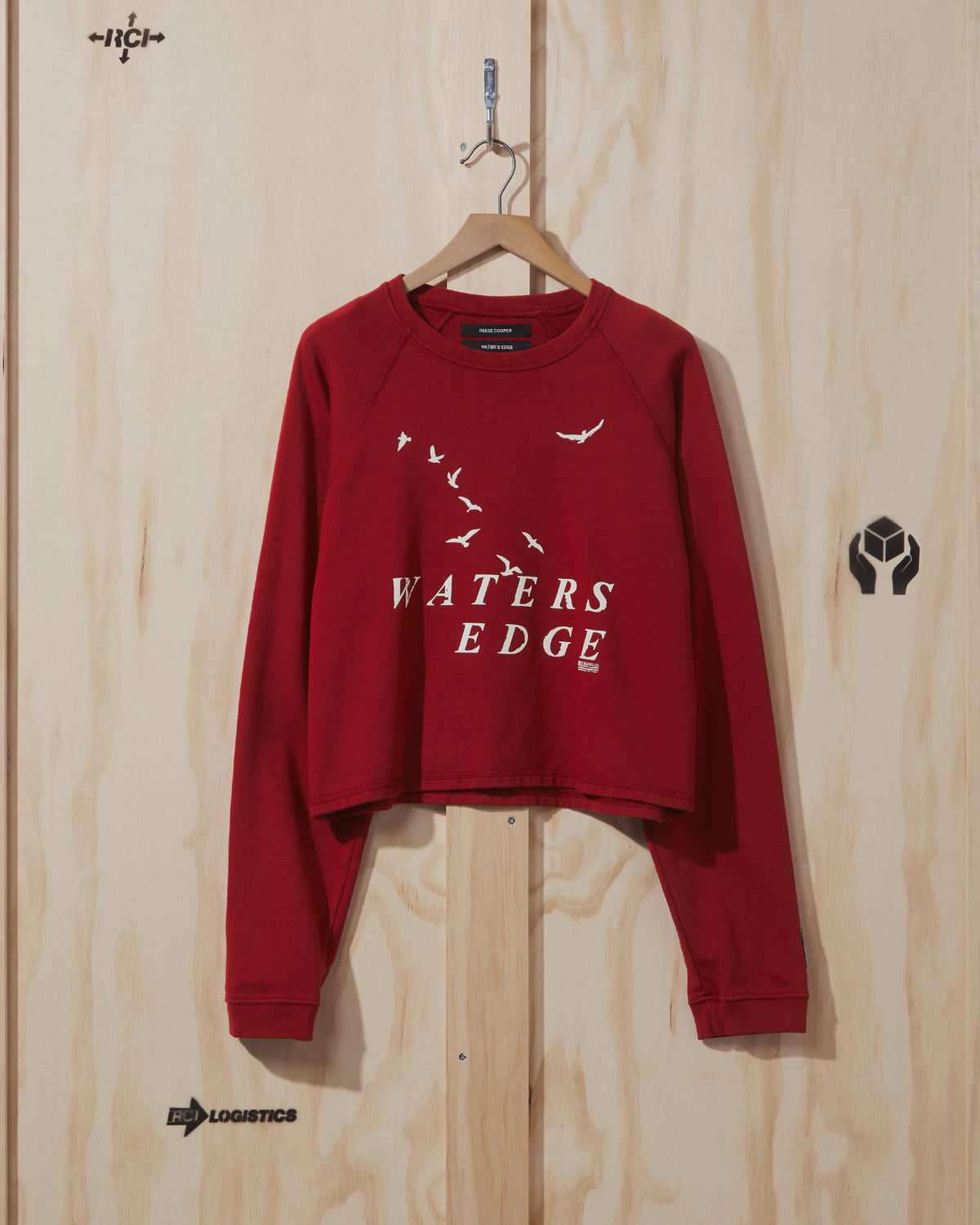 SS20 Womens Water's Edge Crewneck Sweatshirt in Red