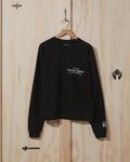 AW22 Two Steps Forward Crewneck Sweatshirt in Black