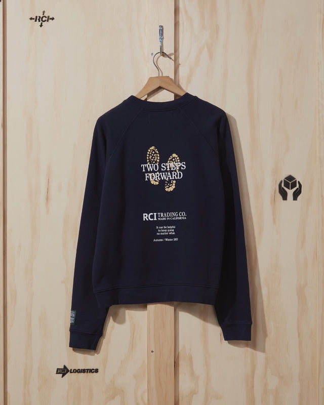 AW22 Bootprint Crewneck Sweatshirt in Navy