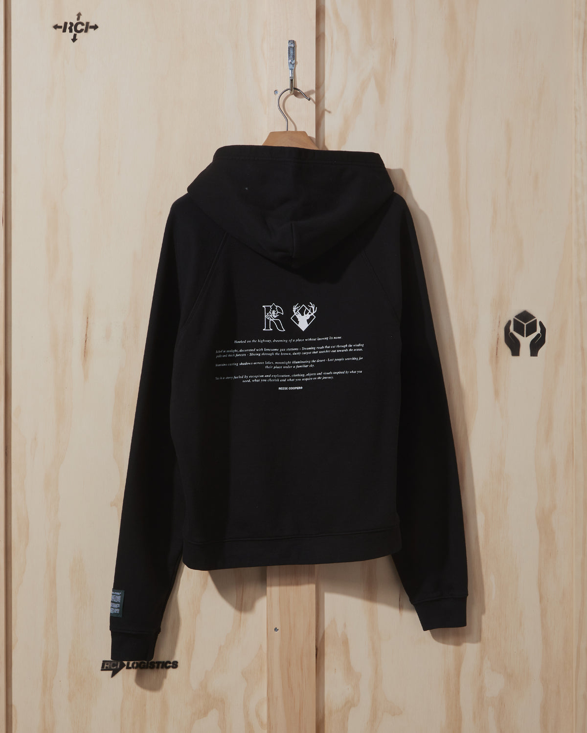 AW22 Tree Script Hooded Sweatshirt in Black