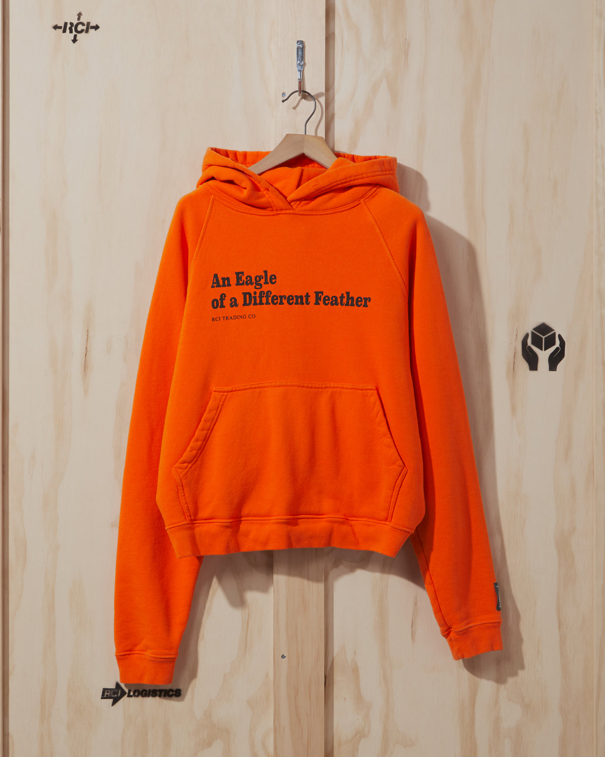 SS21 Eagle Of A Different Feather Hooded Sweatshirt in Orange