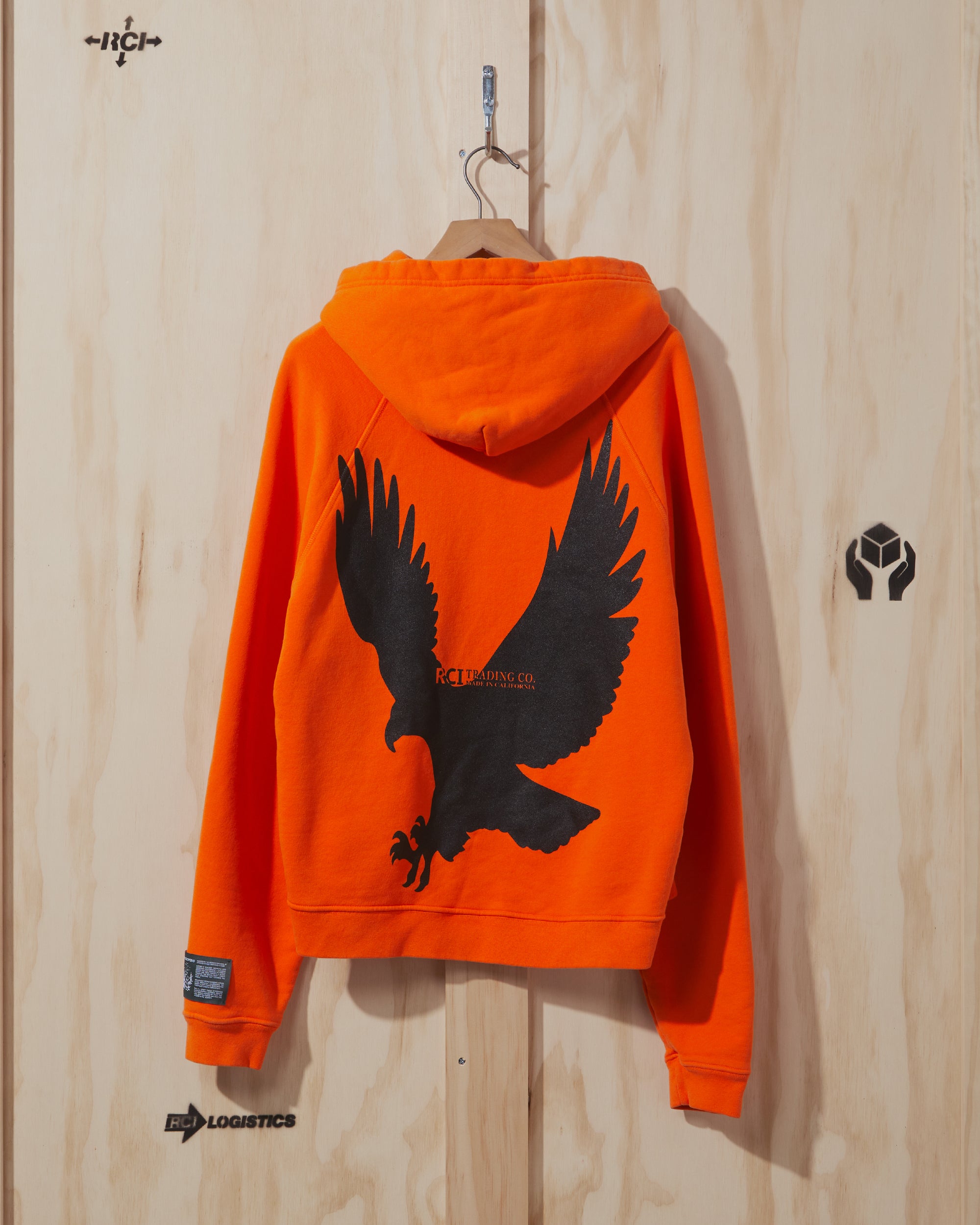 SS21 Eagle Of A Different Feather Hooded Sweatshirt in Orange