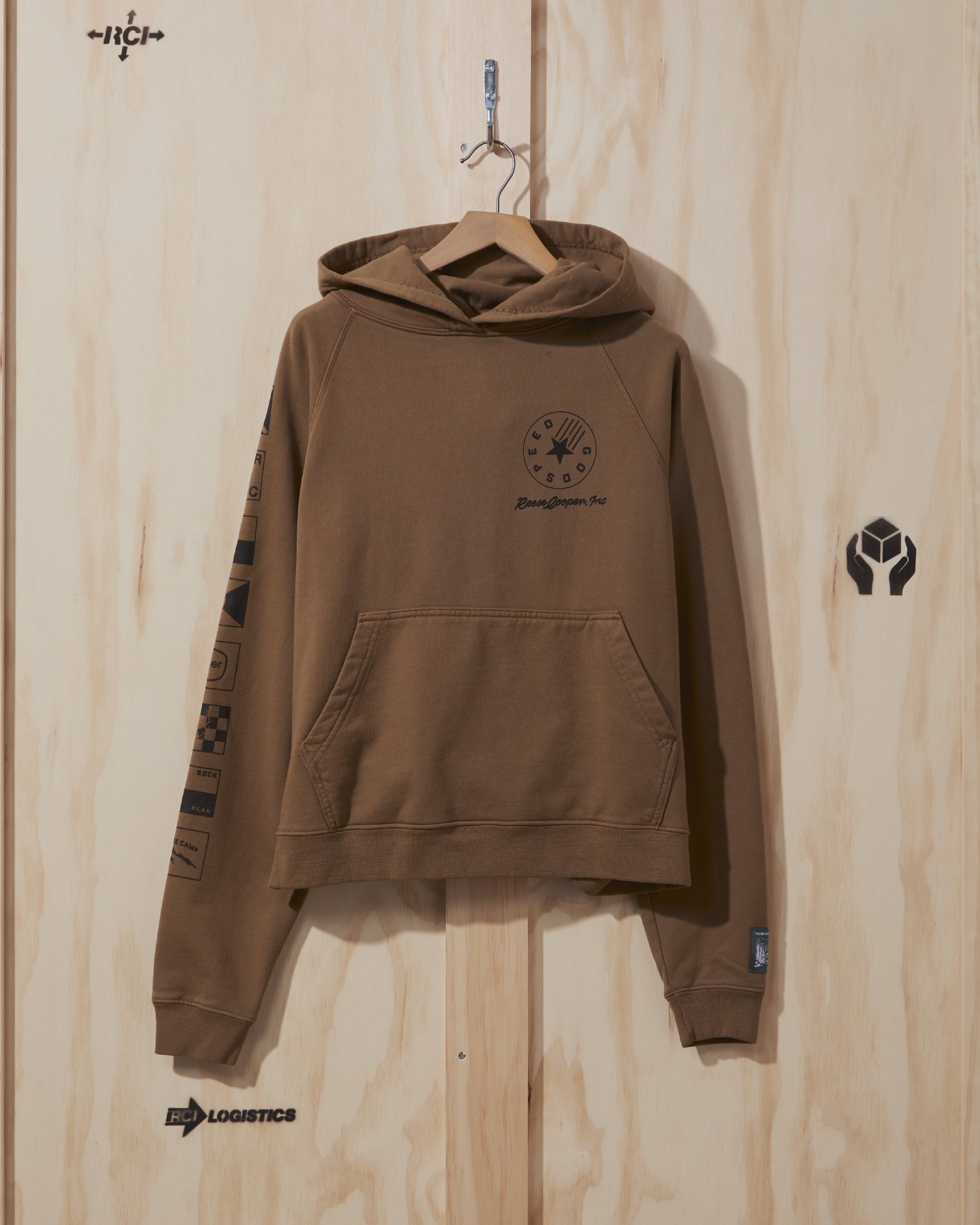 SS22 Flags Hooded Sweatshirt in Coyote