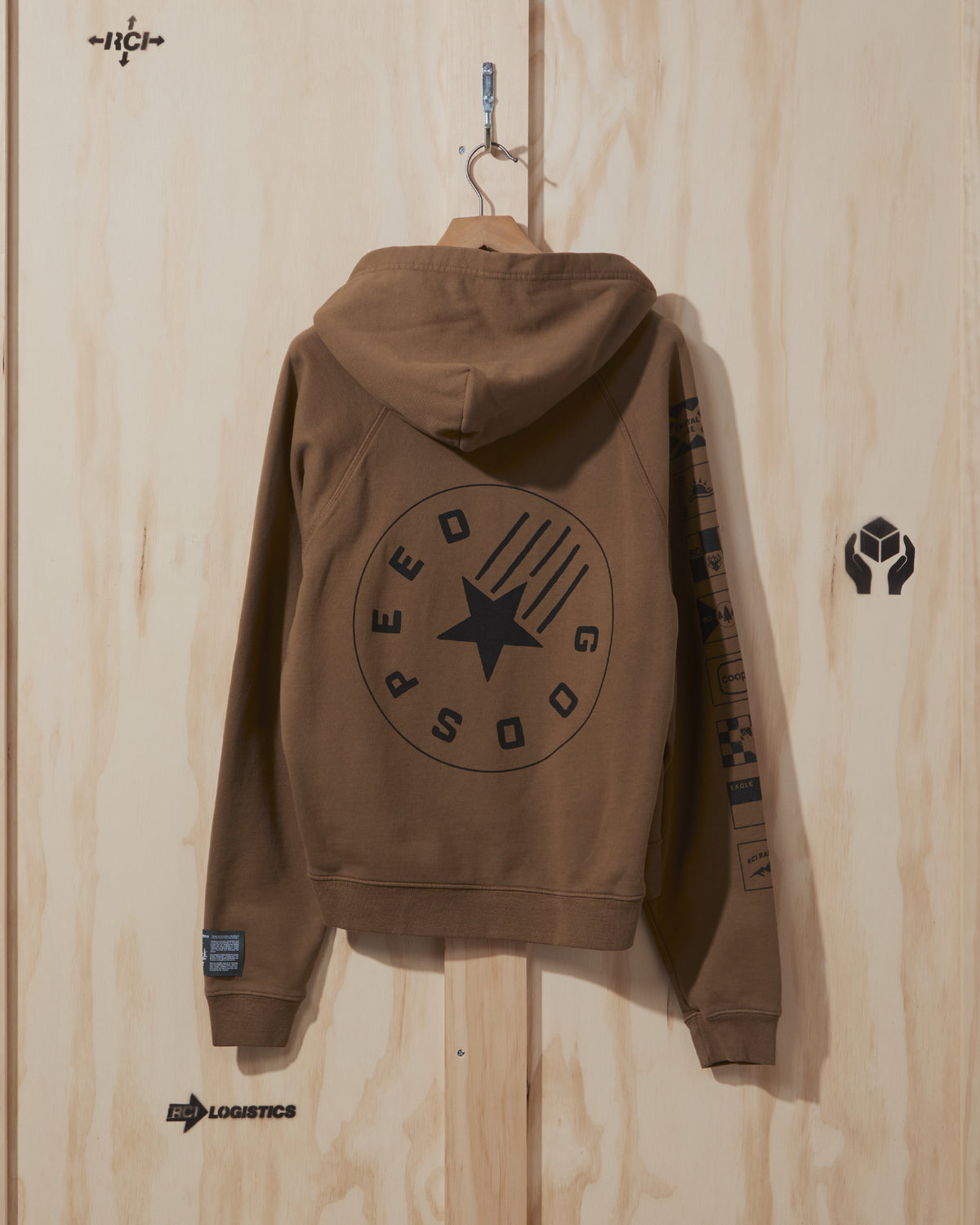 SS22 Flags Hooded Sweatshirt in Coyote