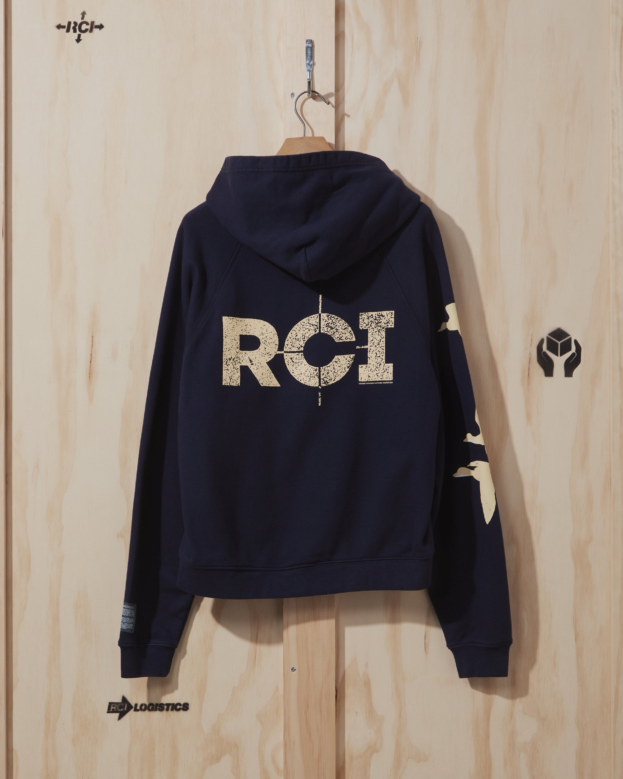 AW22 Birds Hooded Sweatshirt in Navy