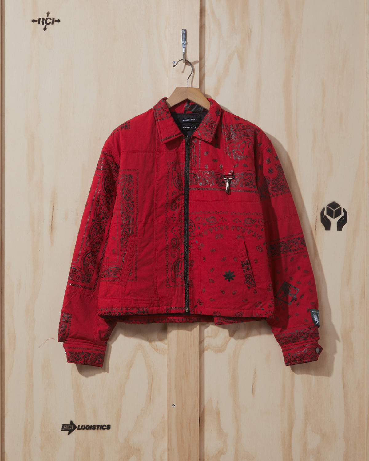 AW20 Quilted Bandana Work Jacket in Red