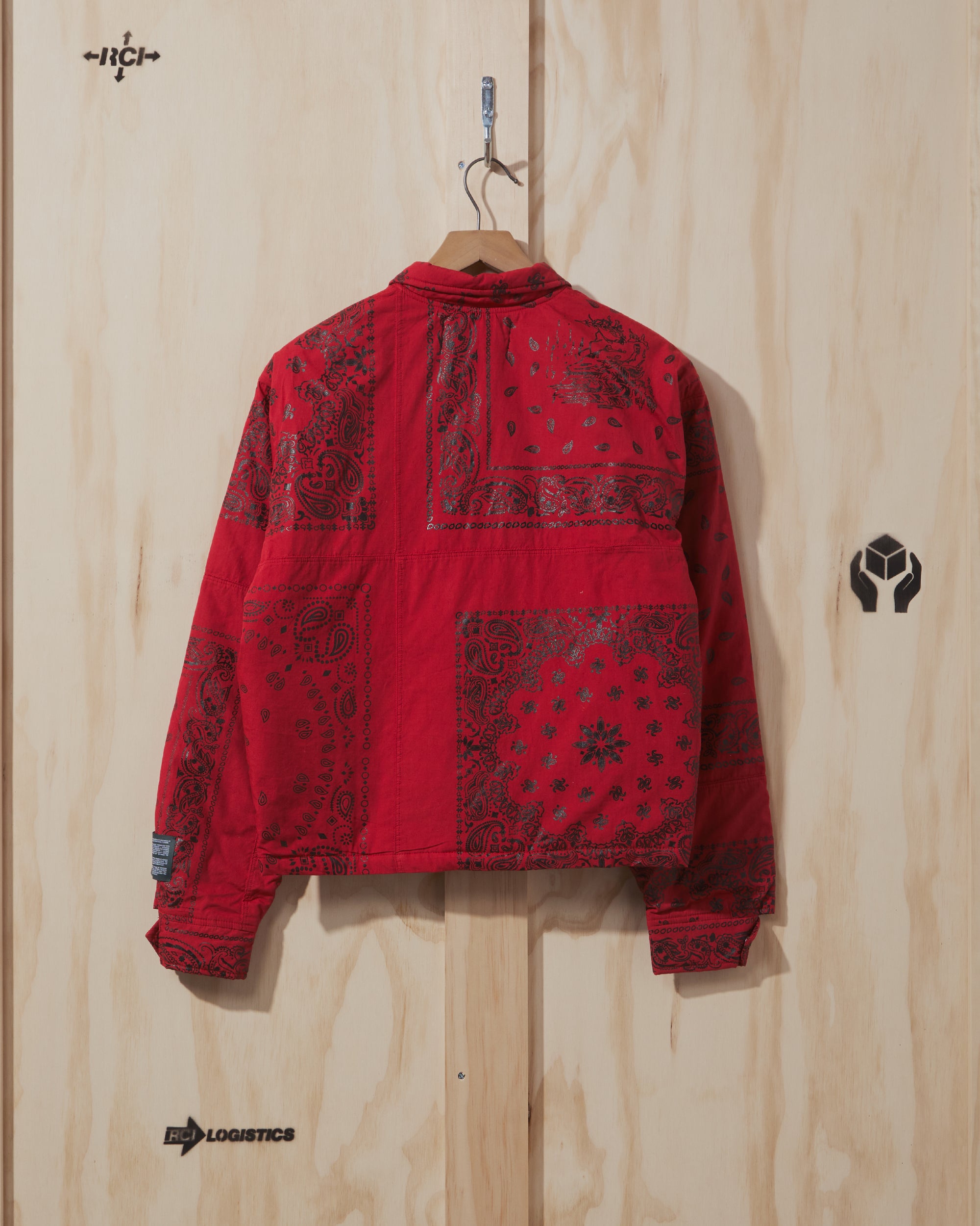 AW20 Quilted Bandana Work Jacket in Red