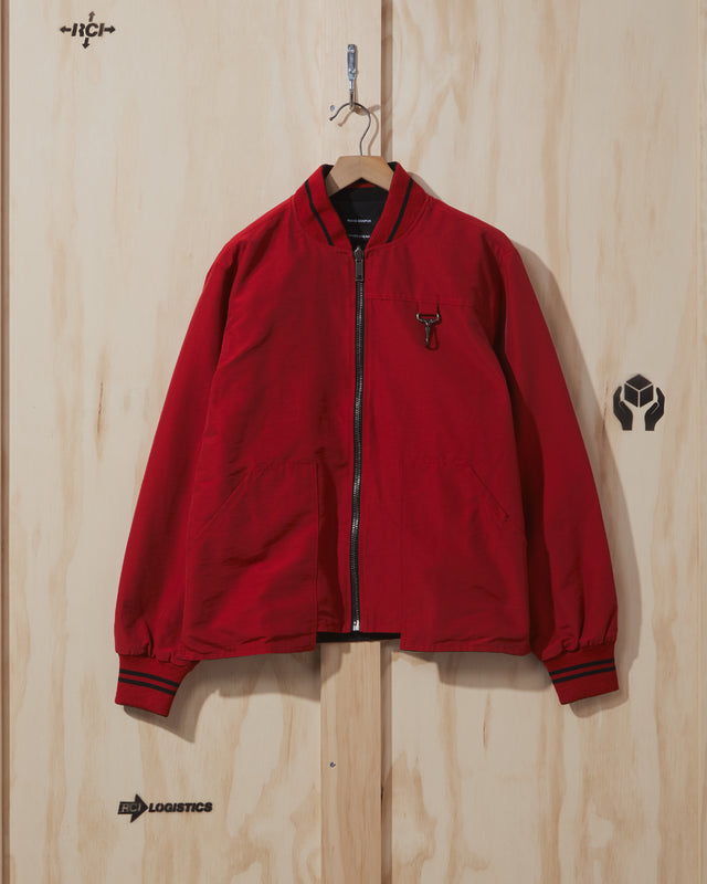 SS19 Reversible Nylon Bomber Jacket in Red