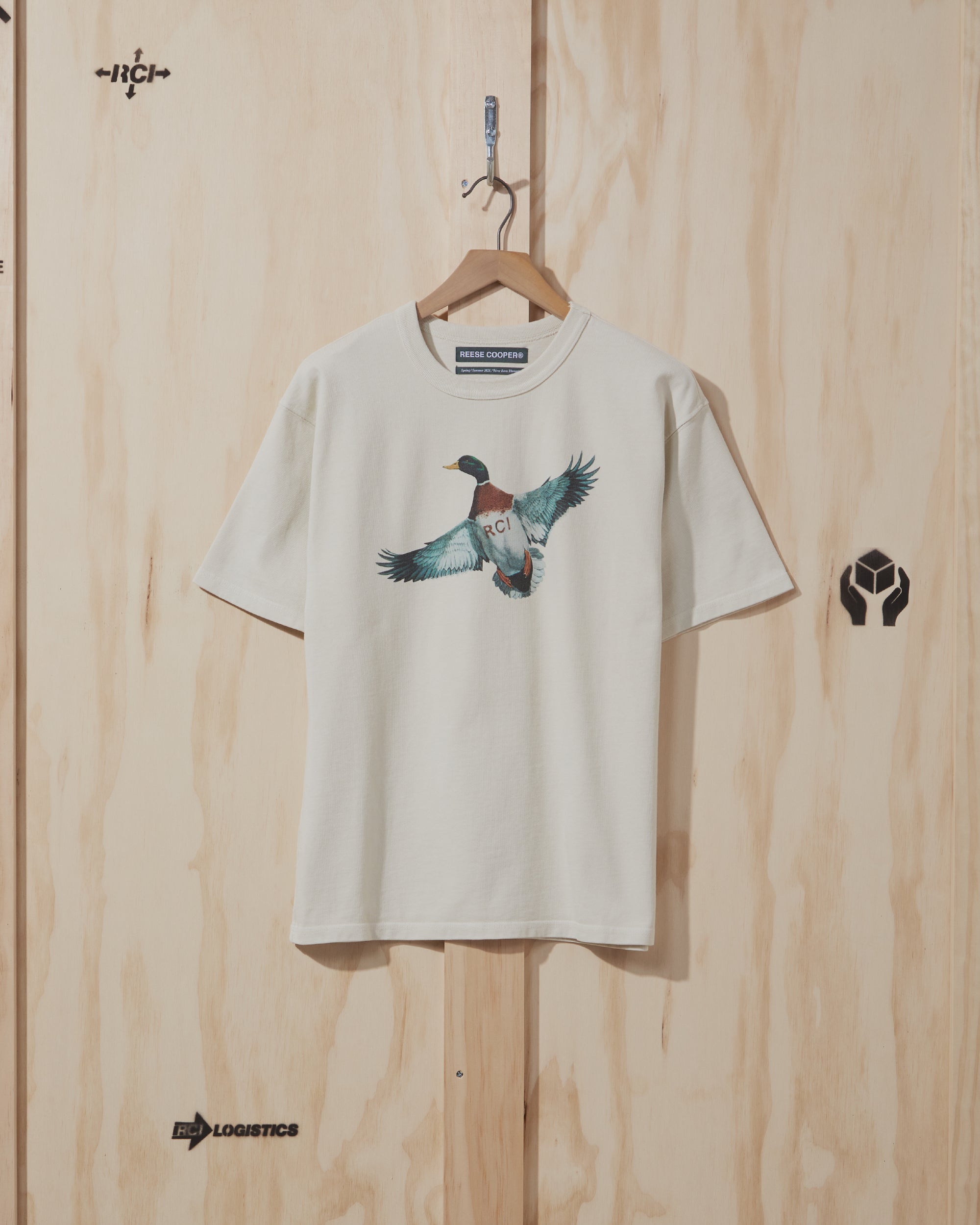 SS21 Duck Print T-Shirt in Vintage White