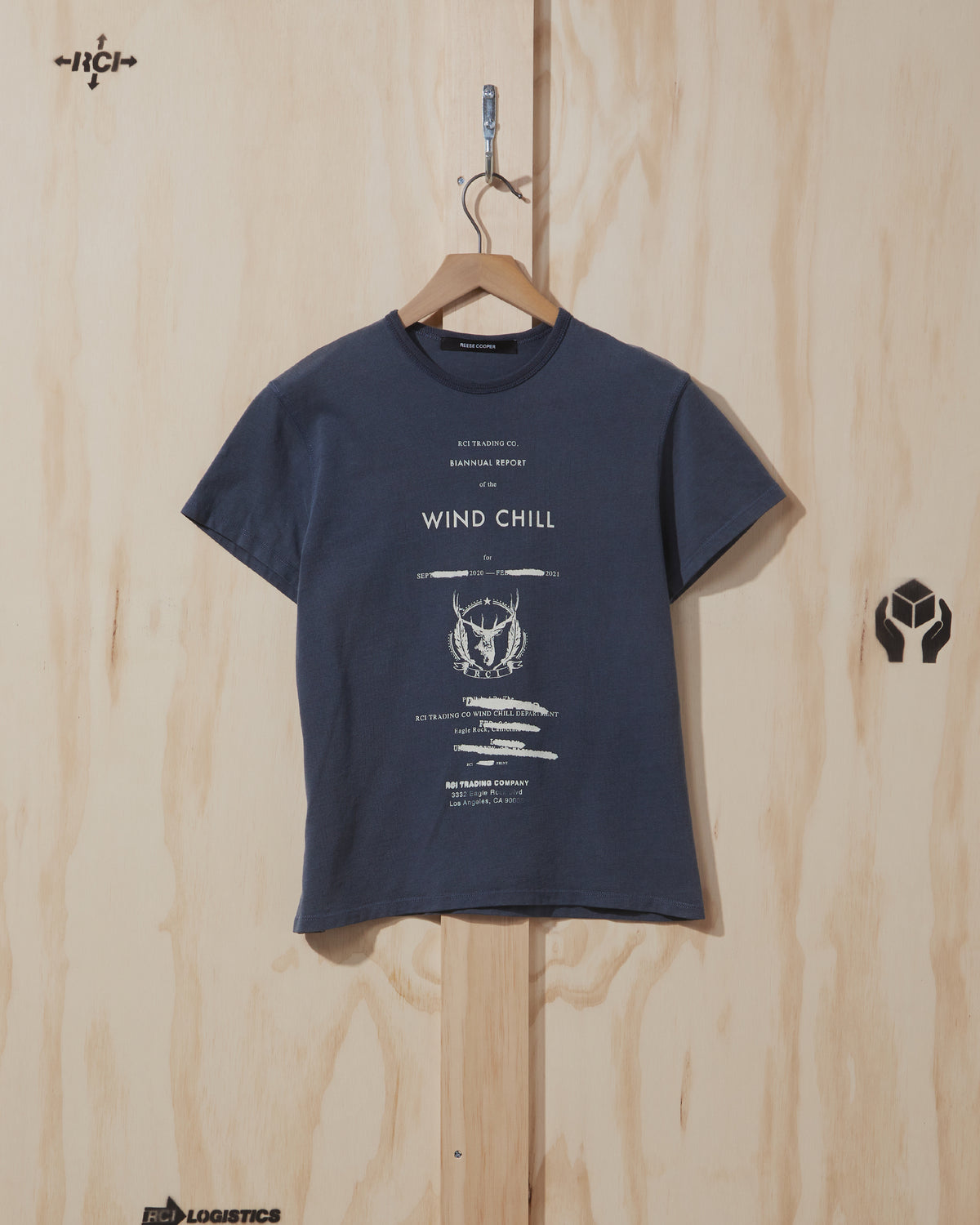 AW20 Womens Wind Chill Annual Report T-Shirt in Navy